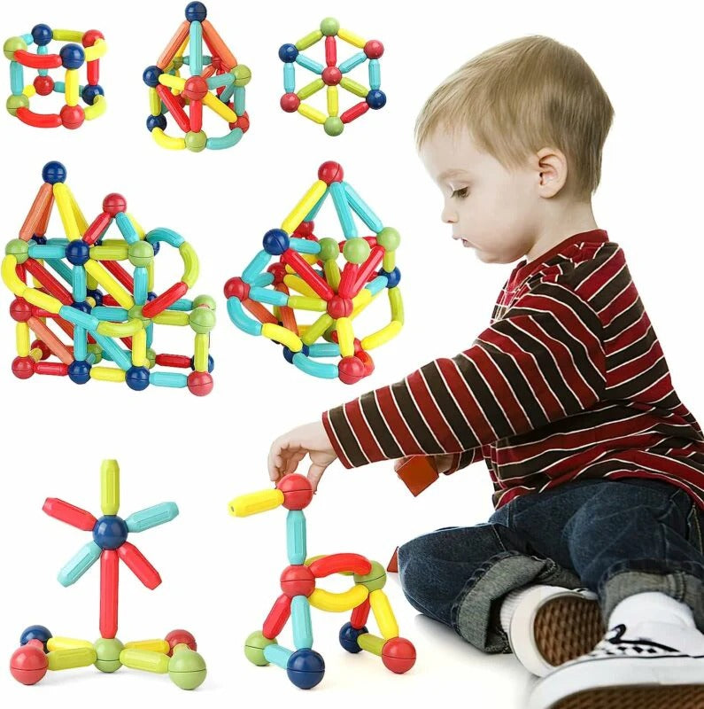 64 PCS Magnetic Building Sticks and Balls