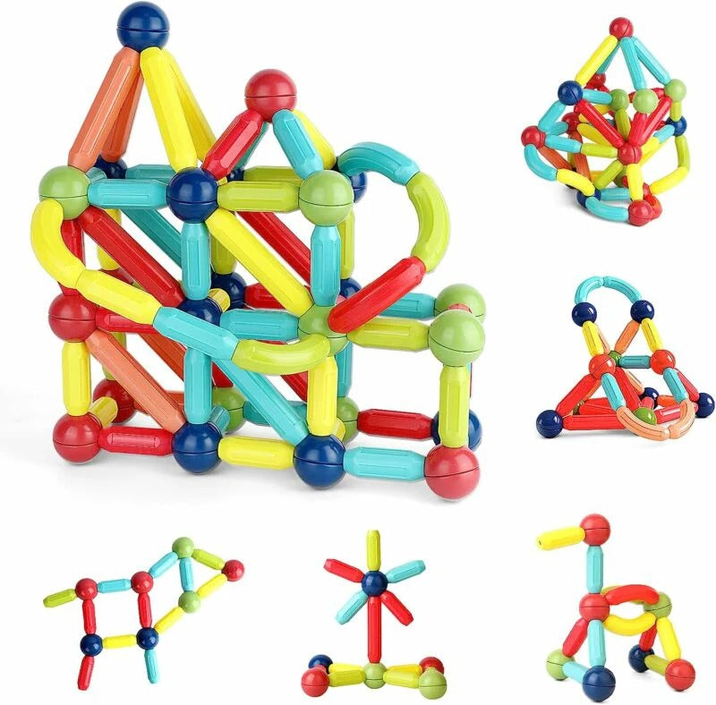 64 PCS Magnetic Building Sticks and Balls