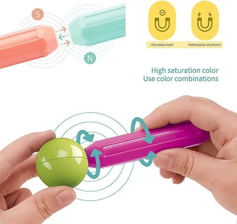 64 PCS Magnetic Building Sticks and Balls