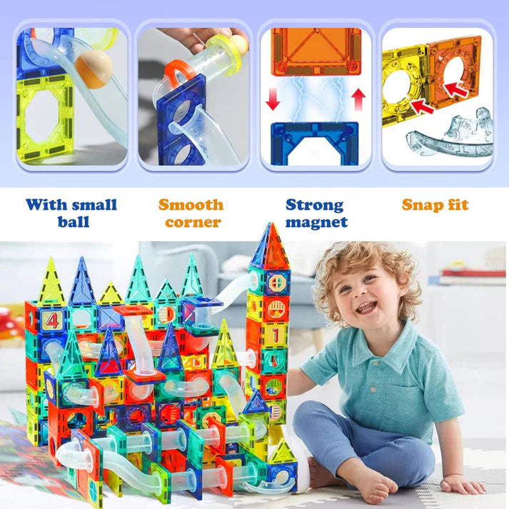 Magnetic Pipeline Construction Set – 168 PCS