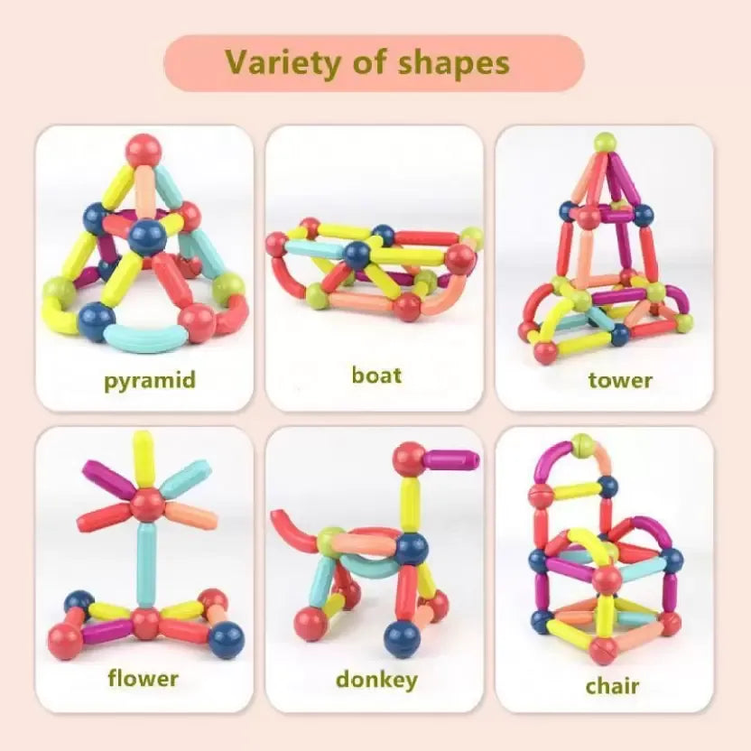 64 PCS Magnetic Building Sticks and Balls