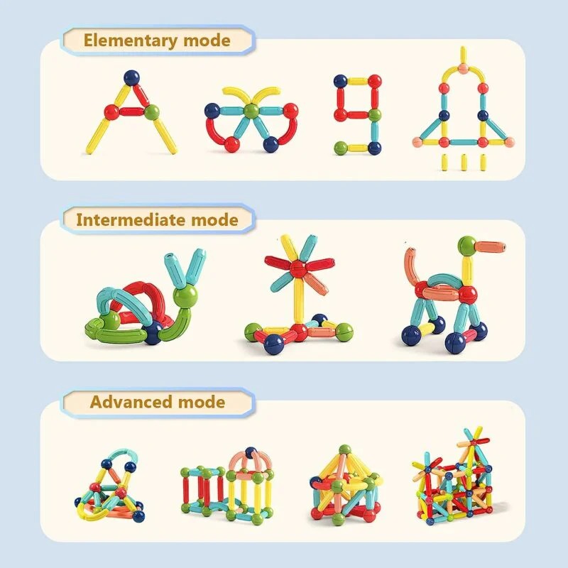 64 PCS Magnetic Building Sticks and Balls