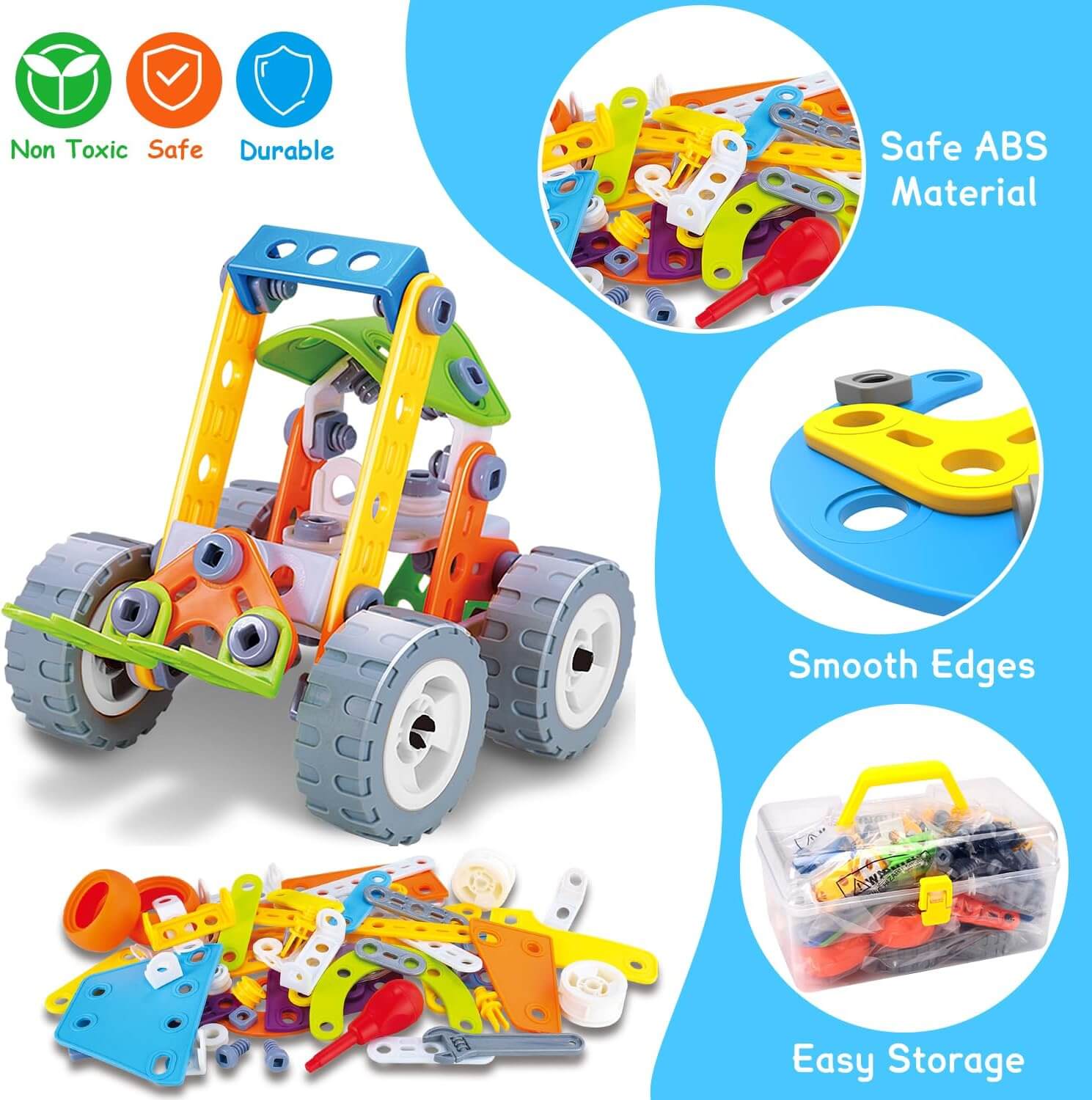 167PCS Building Blocks STEM Toys 10 in 1 STEM Toys for 3 4 5 6 7 8+ Year Old Boy Girl Birthday Gifts