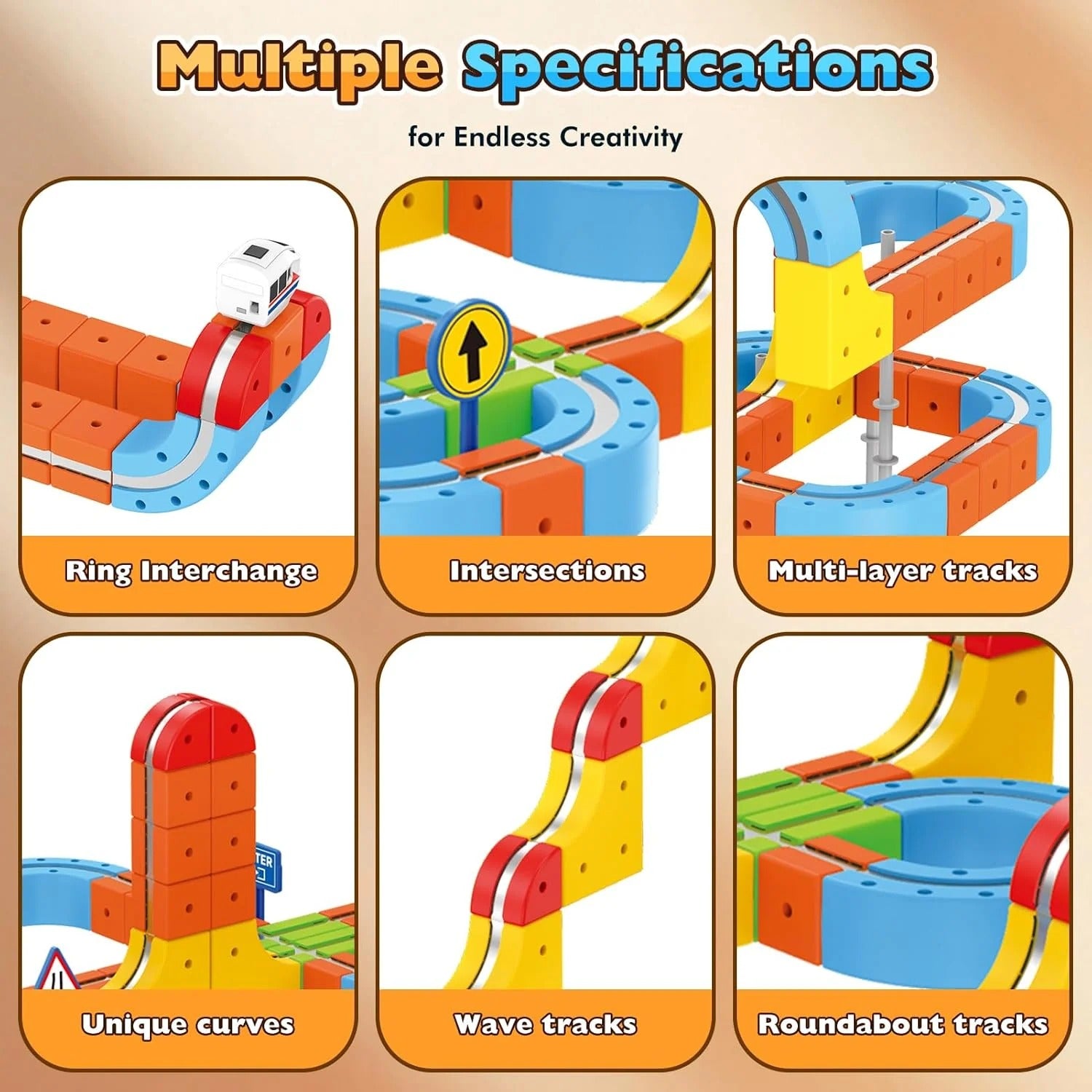 169 PCS building block track