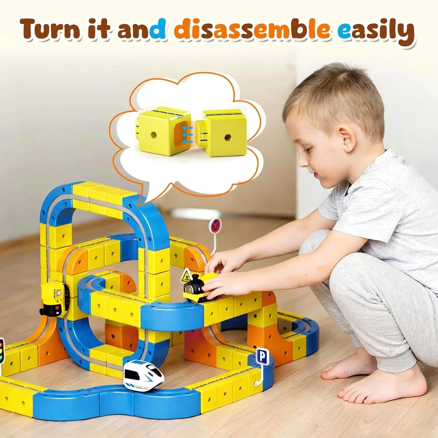 169 PCS building block track