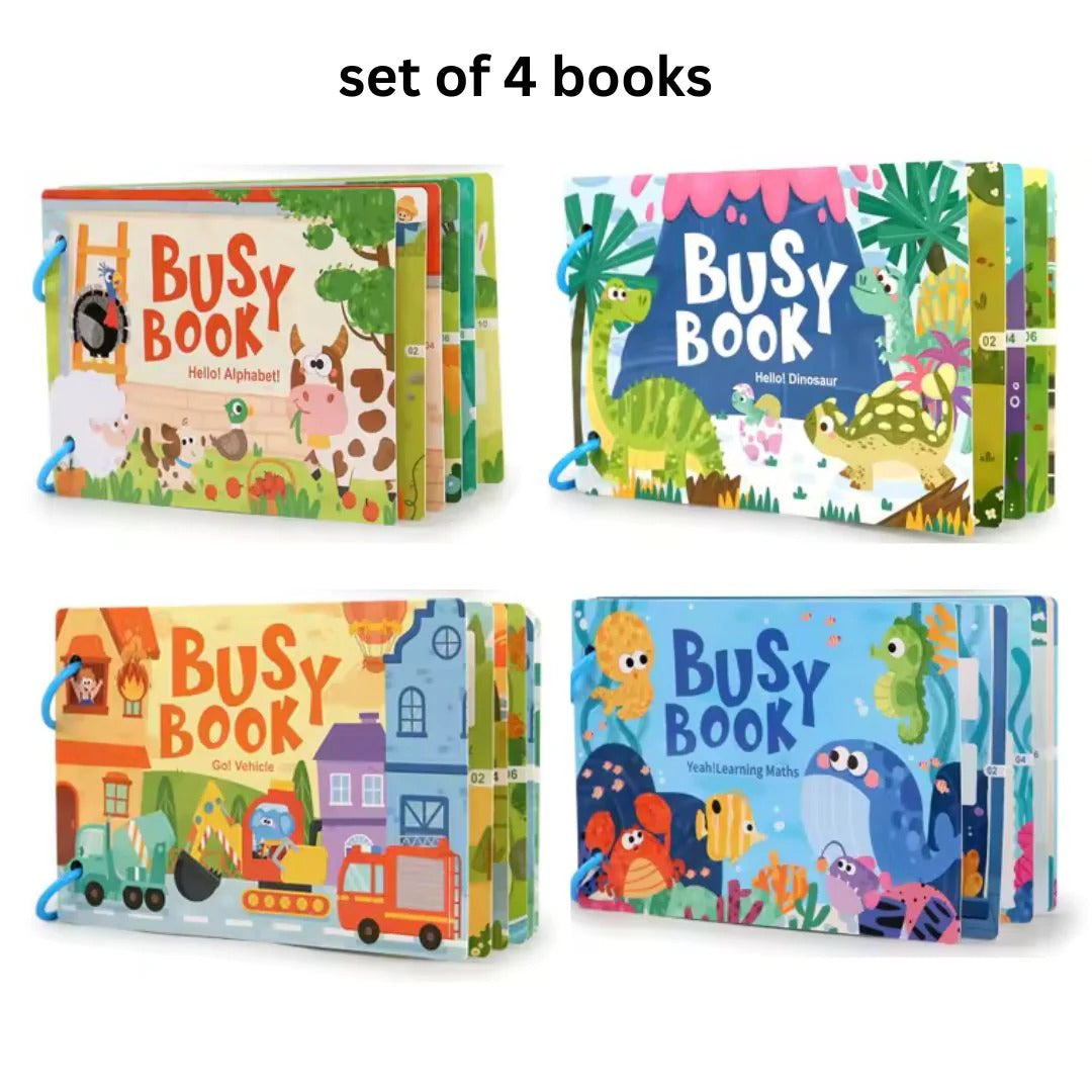 Set of 4 Montessori Busy Book